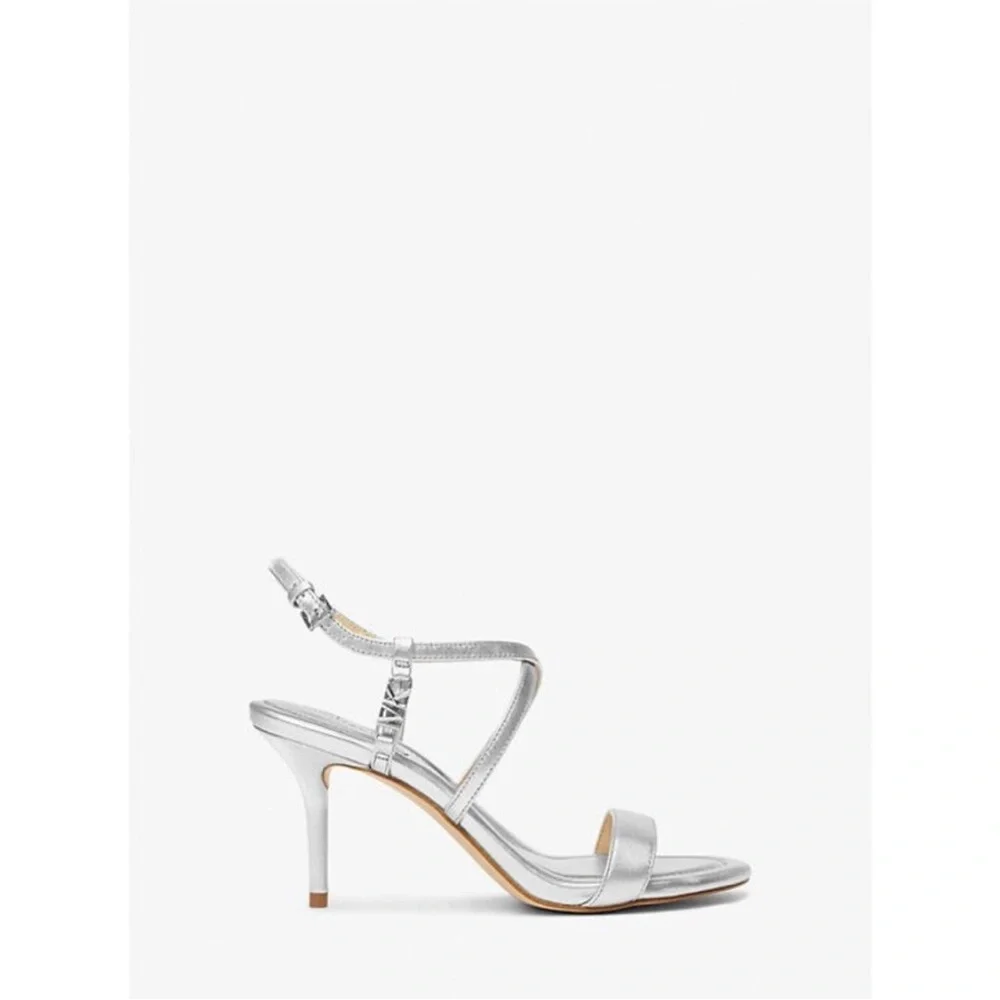MICHAEL Michael Kors Silver Strappy Heels Sz 9.5